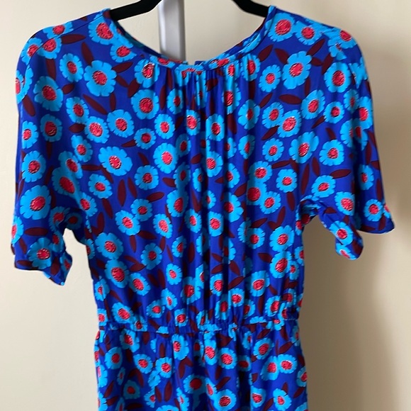 Kate Spade blue floral print romper playsuit, size XS - Picture 4 of 10